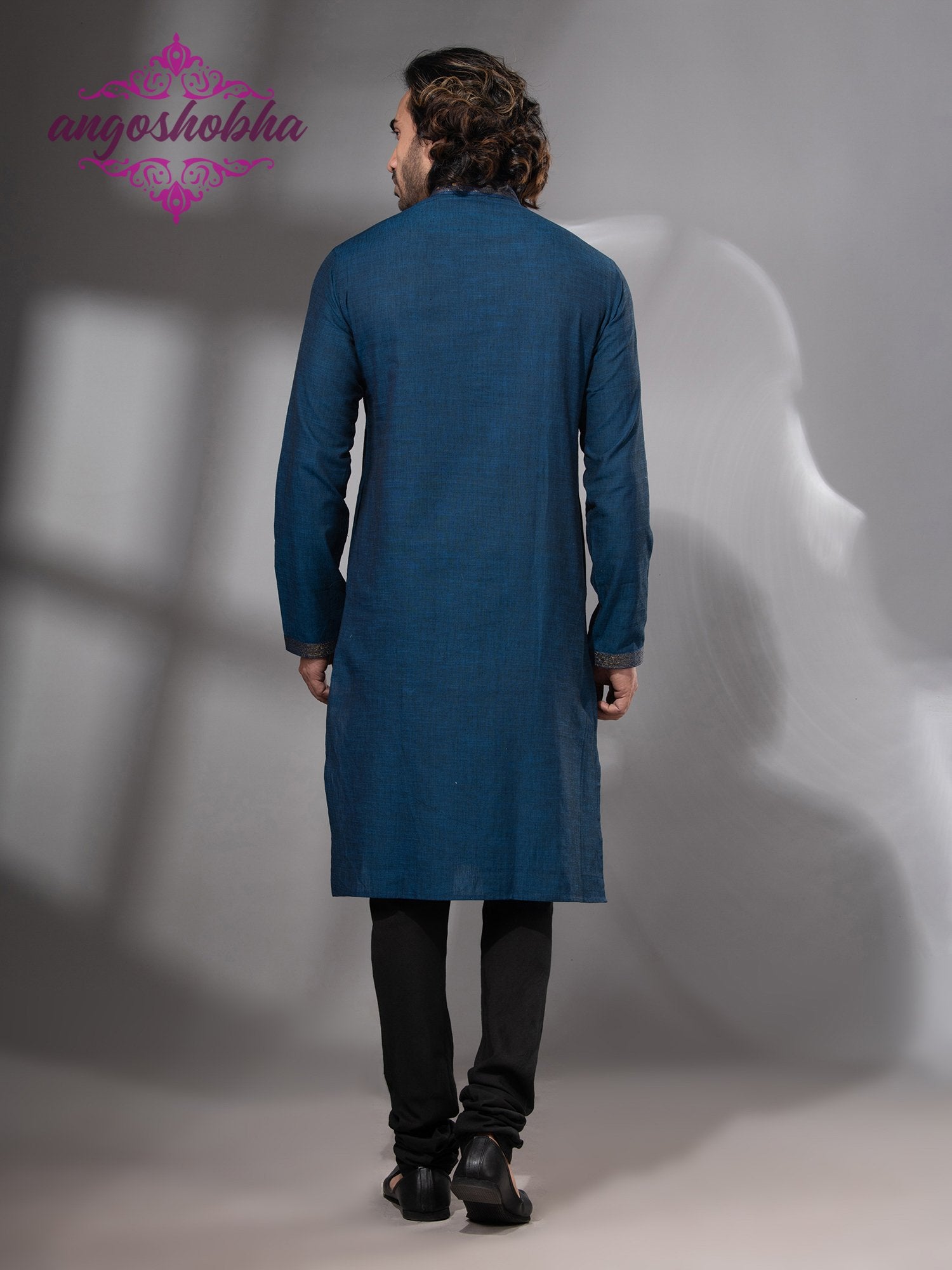 Indigo Blue Cotton Men's Punjabi