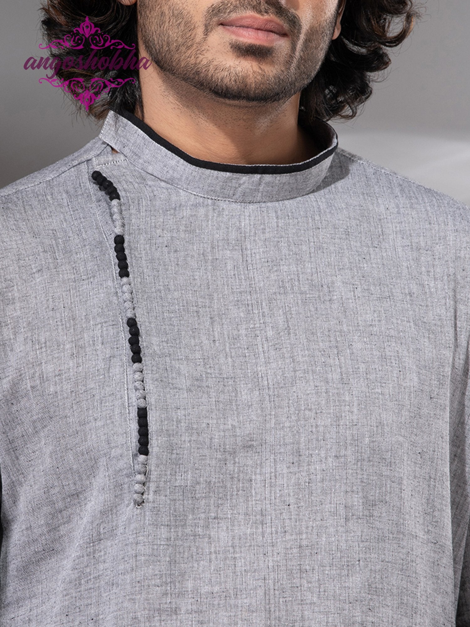 Silver Cotton Men's Punjabi