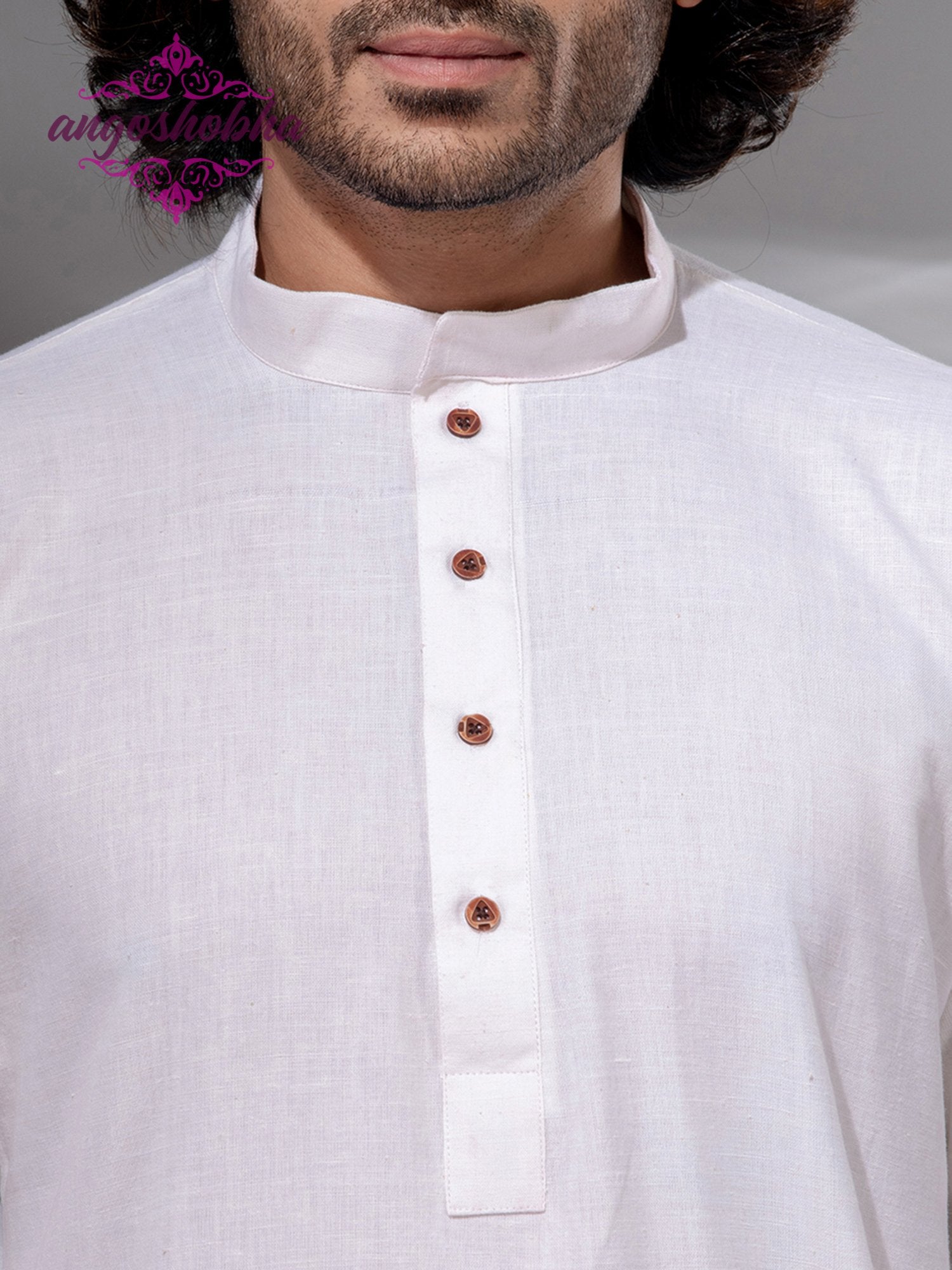 White Cotton Men's Punjabi