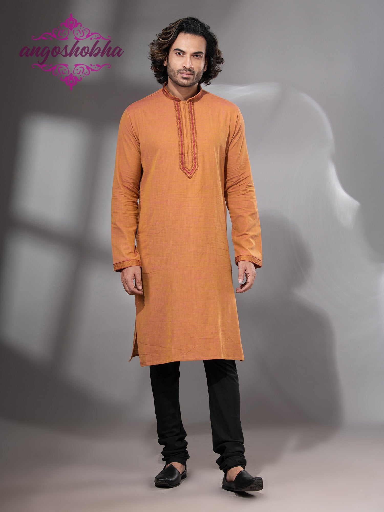 Mustard Cotton Men's Punjabi