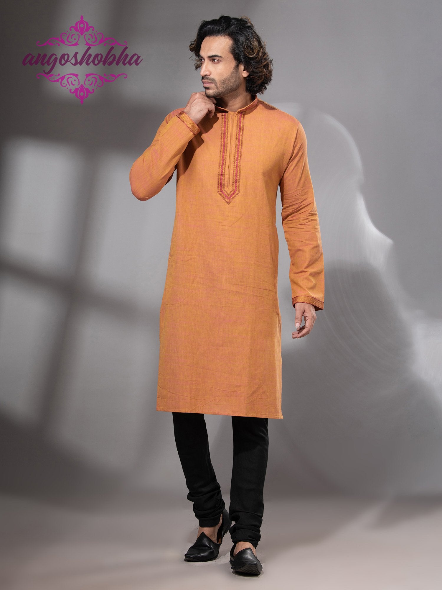 Mustard Cotton Men's Punjabi