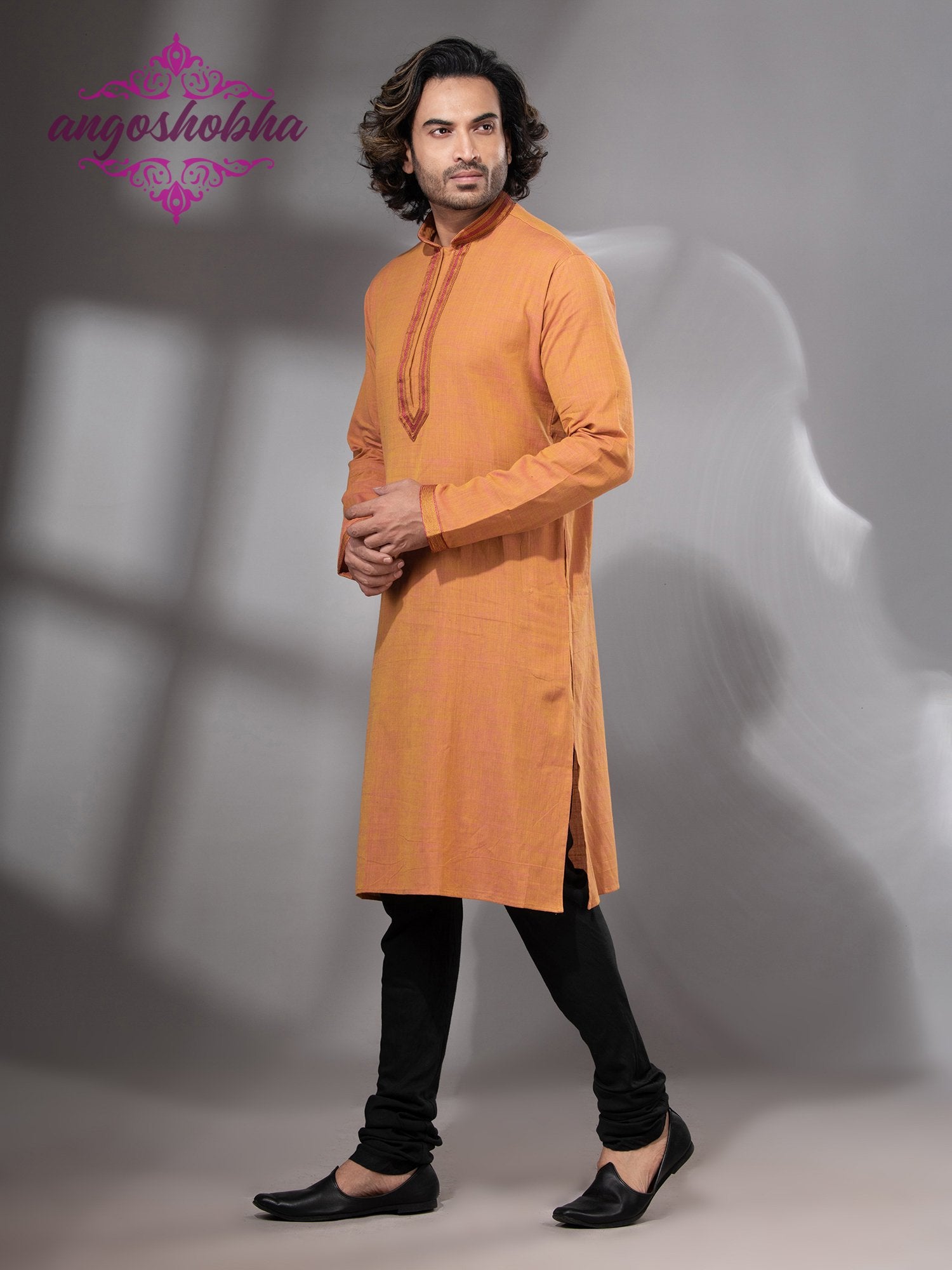 Mustard Cotton Men's Punjabi