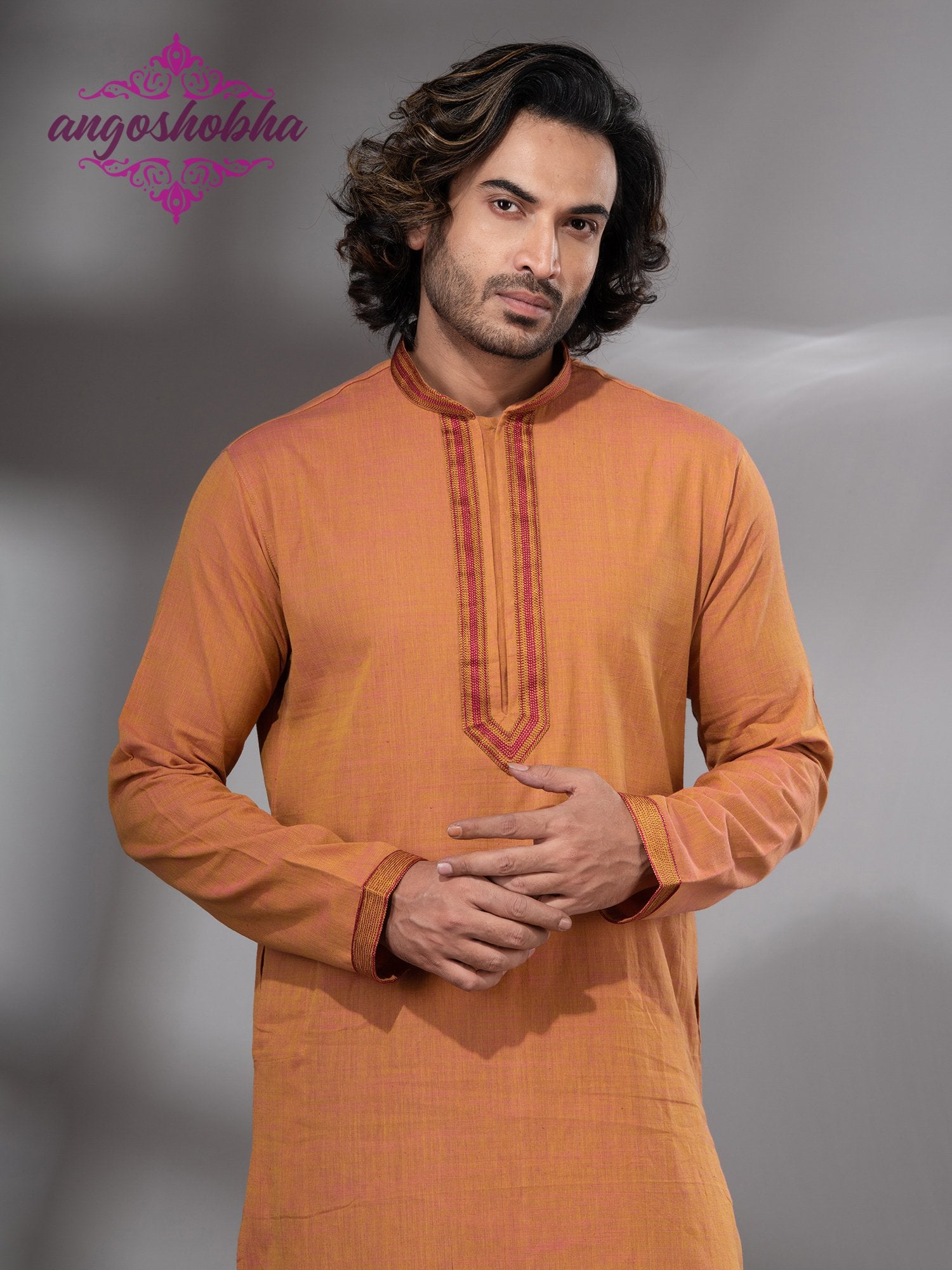 Mustard Cotton Men's Punjabi