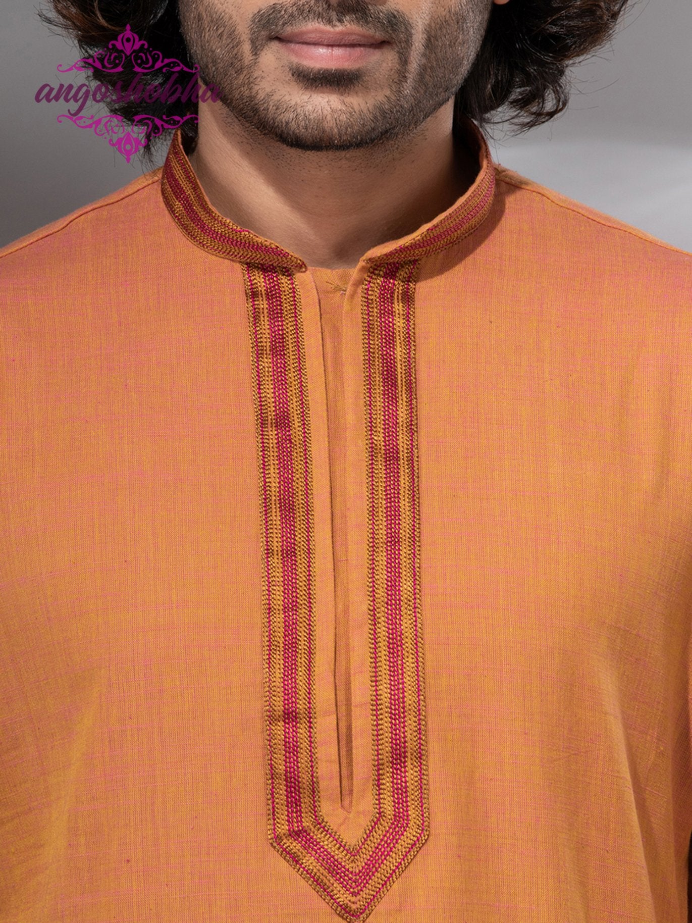 Mustard Cotton Men's Punjabi