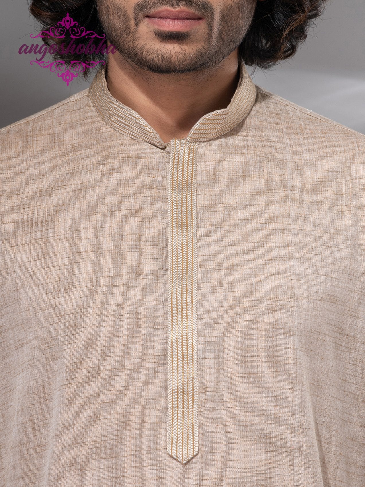 Cream Cotton Men's Punjabi