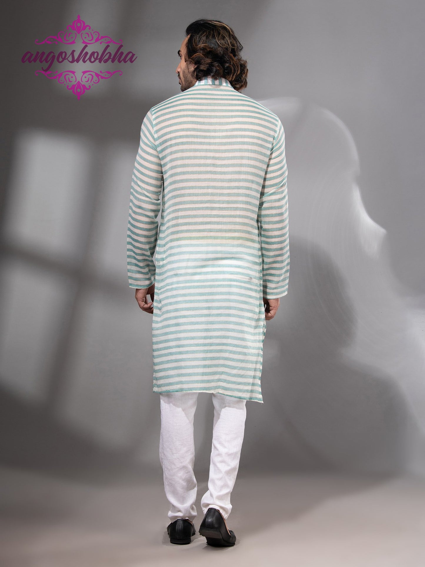 Green Cotton Men's Punjabi