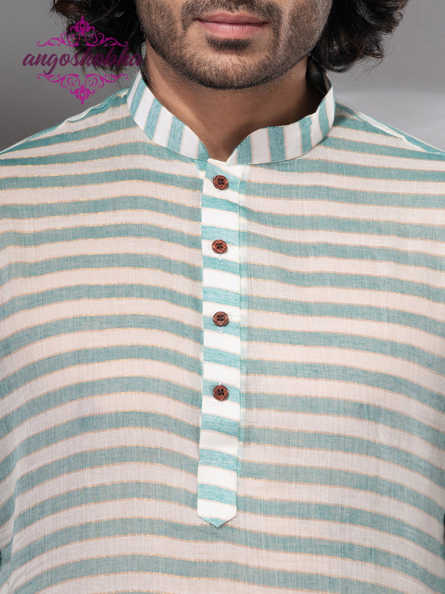 Green Cotton Men's Punjabi