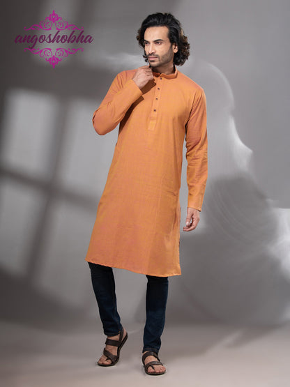 Mustard Cotton Men's Punjabi