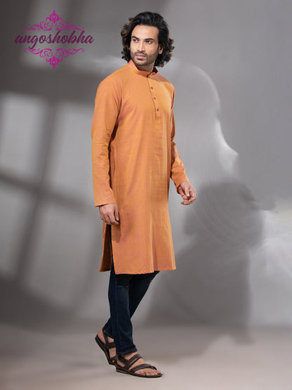 Mustard Cotton Men's Punjabi