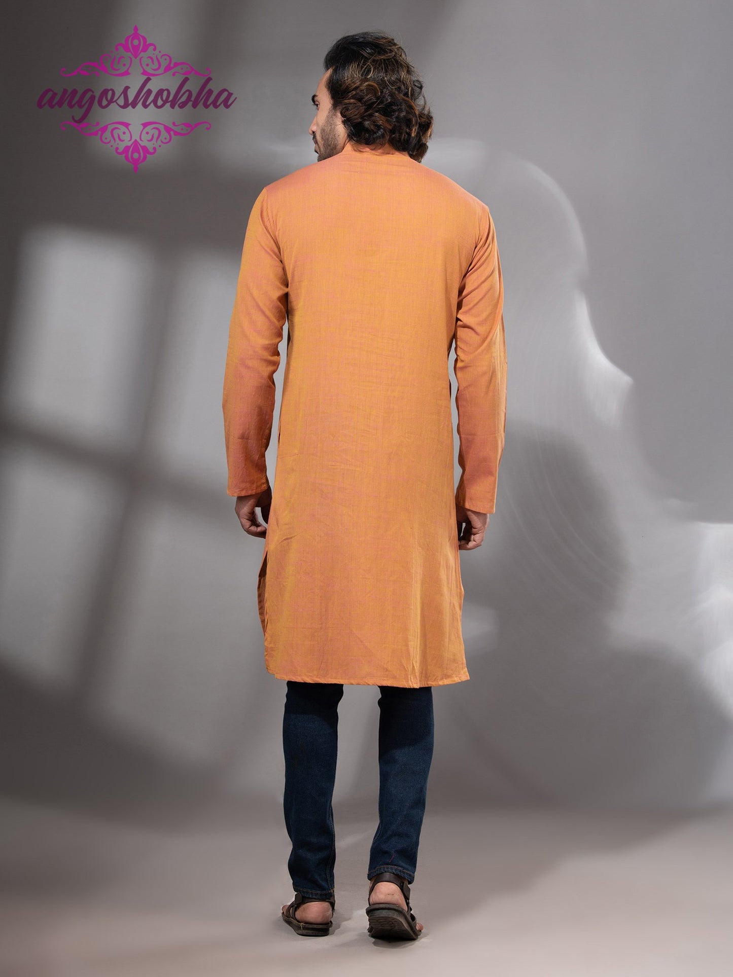 Mustard Cotton Men's Punjabi