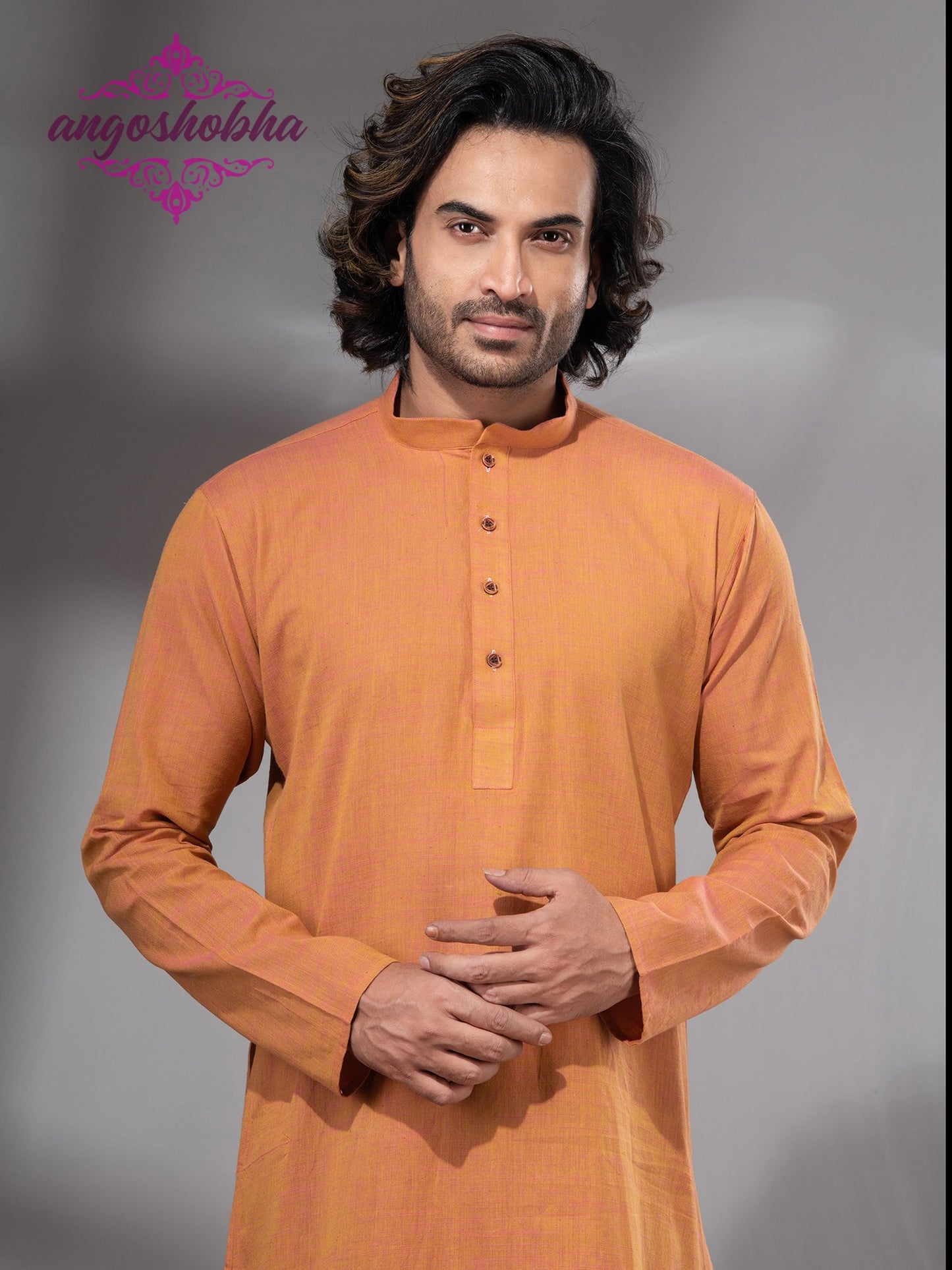 Mustard Cotton Men's Punjabi