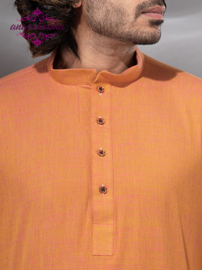 Mustard Cotton Men's Punjabi