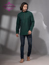 Bottle Green Cotton Men's Kurta
