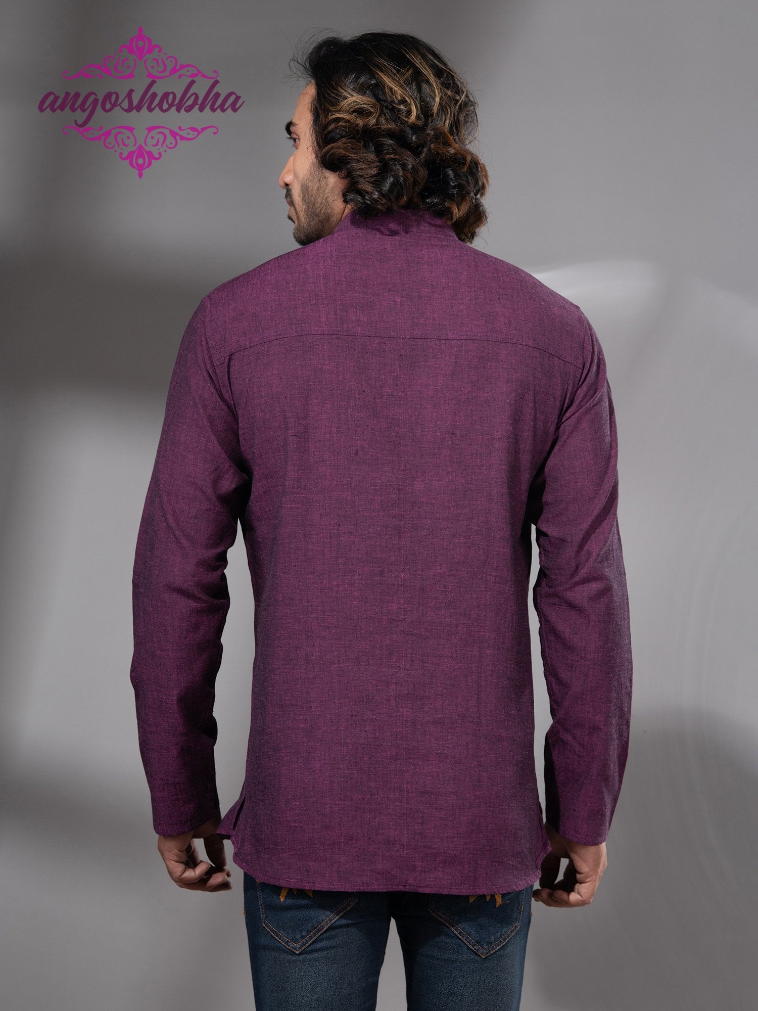 Plum Purple Cotton Men's Kurta
