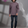 Dark Mauve Cotton Men's Kurta