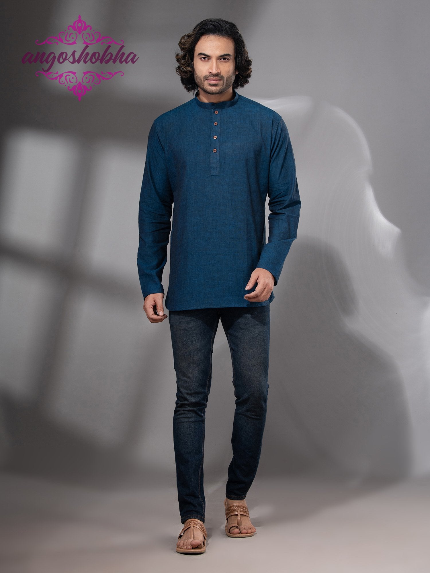 Indigo Blue Cotton Men's Kurta