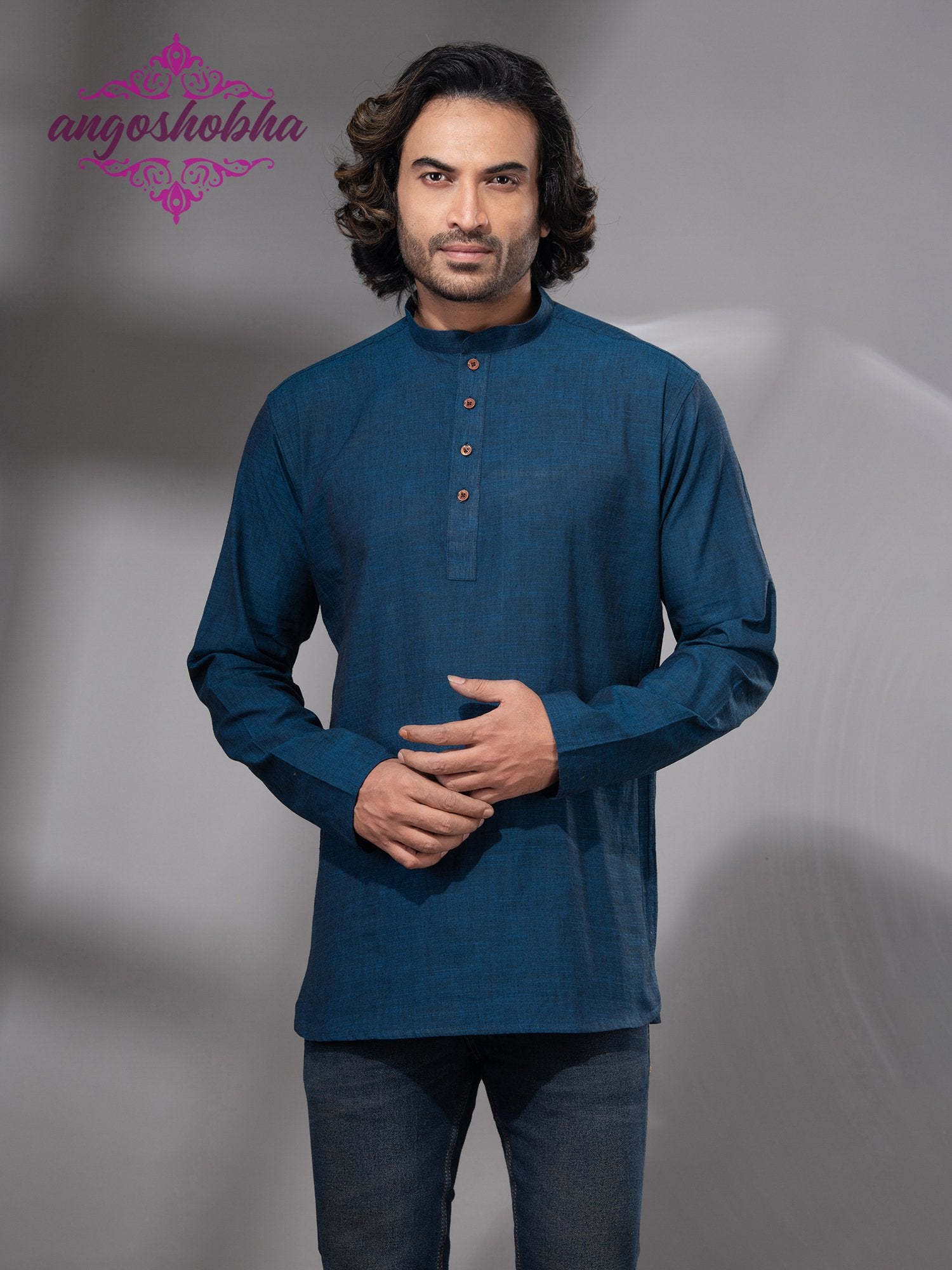 Indigo Blue Cotton Men's Kurta