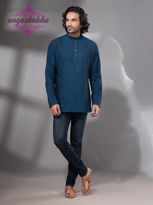 Indigo Blue Cotton Men's Kurta