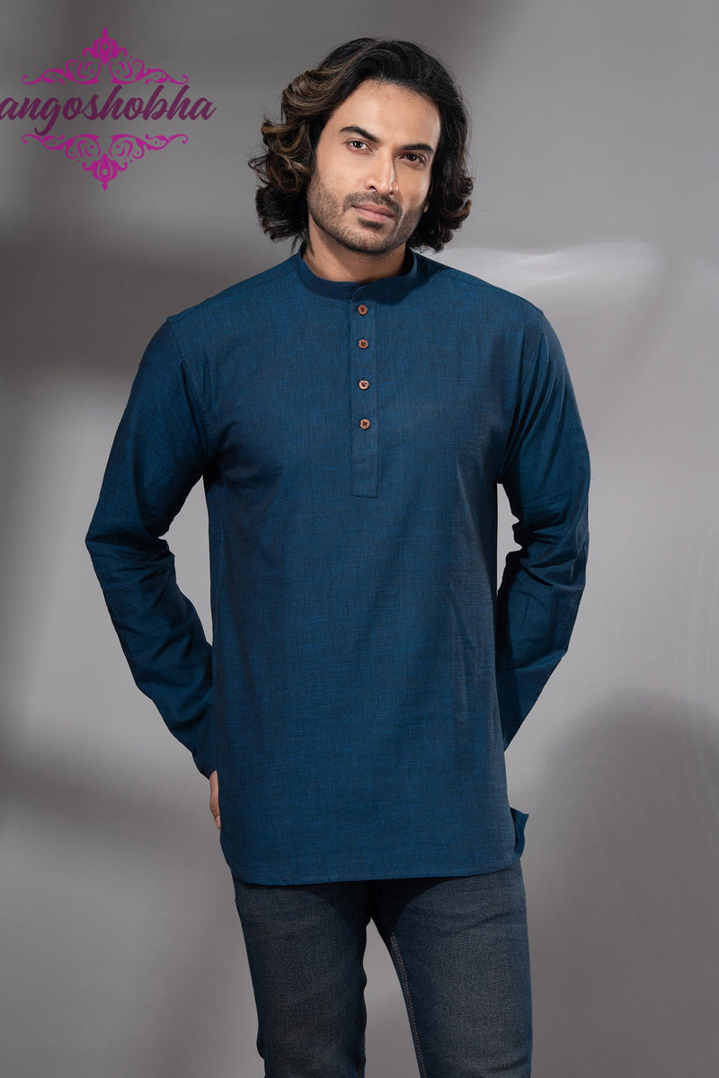 Indigo Blue Cotton Men's Kurta