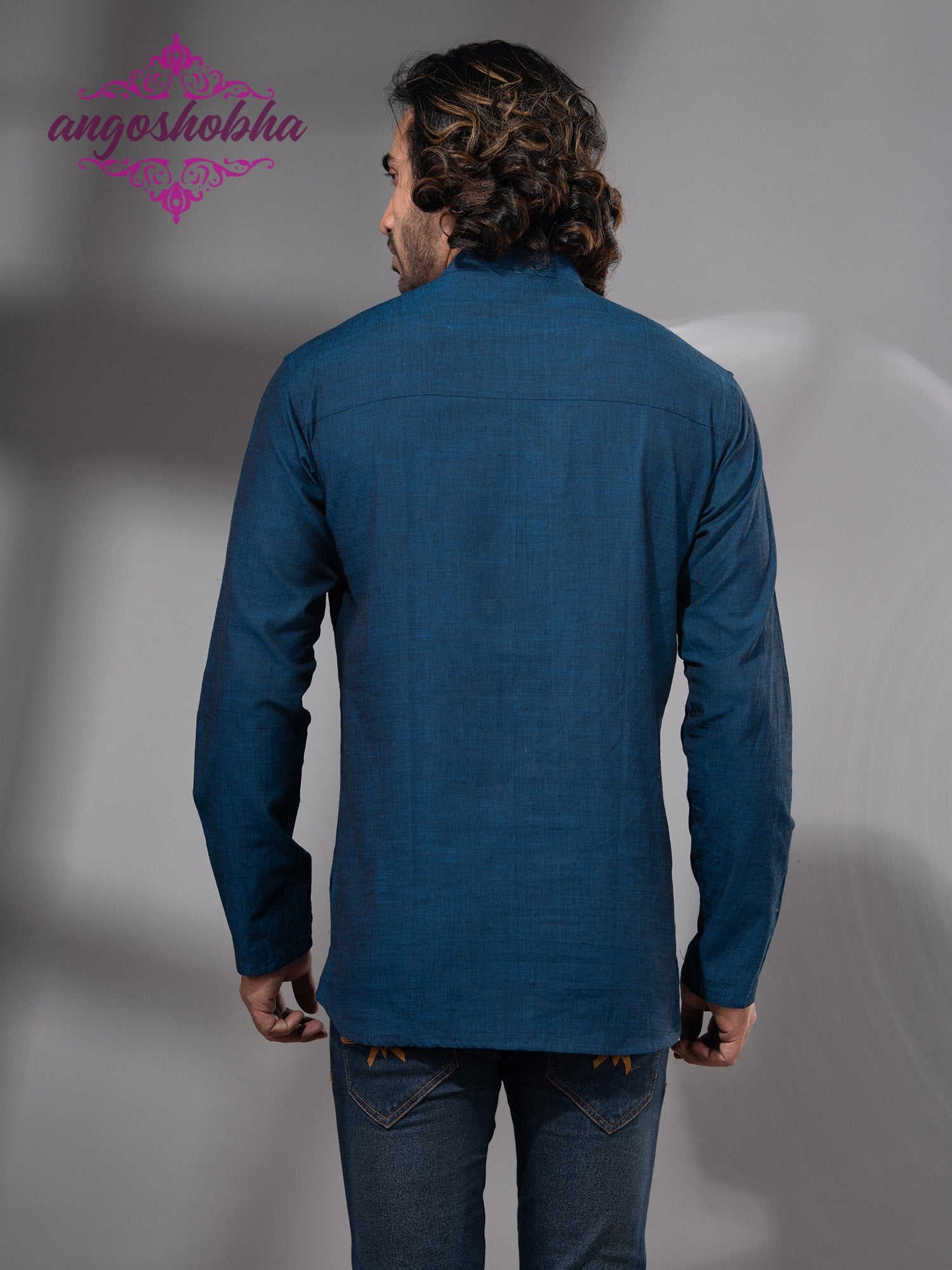 Indigo Blue Cotton Men's Kurta