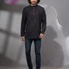 Black Cotton Men's Kurta