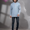 Sky Blue Cotton Men's Kurta