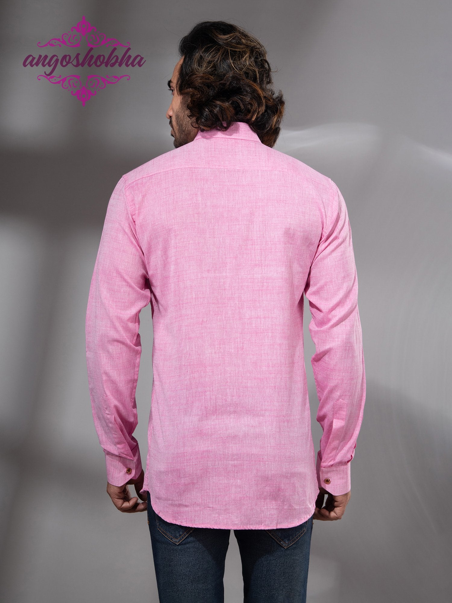 Blush Pink Cotton Men's Shirt