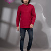 Red Cotton Men's Kurta