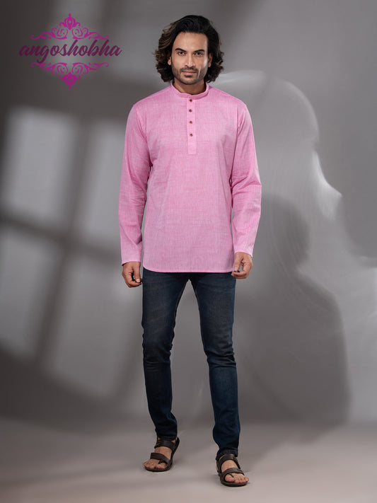 Blush Pink Cotton Men's Kurta