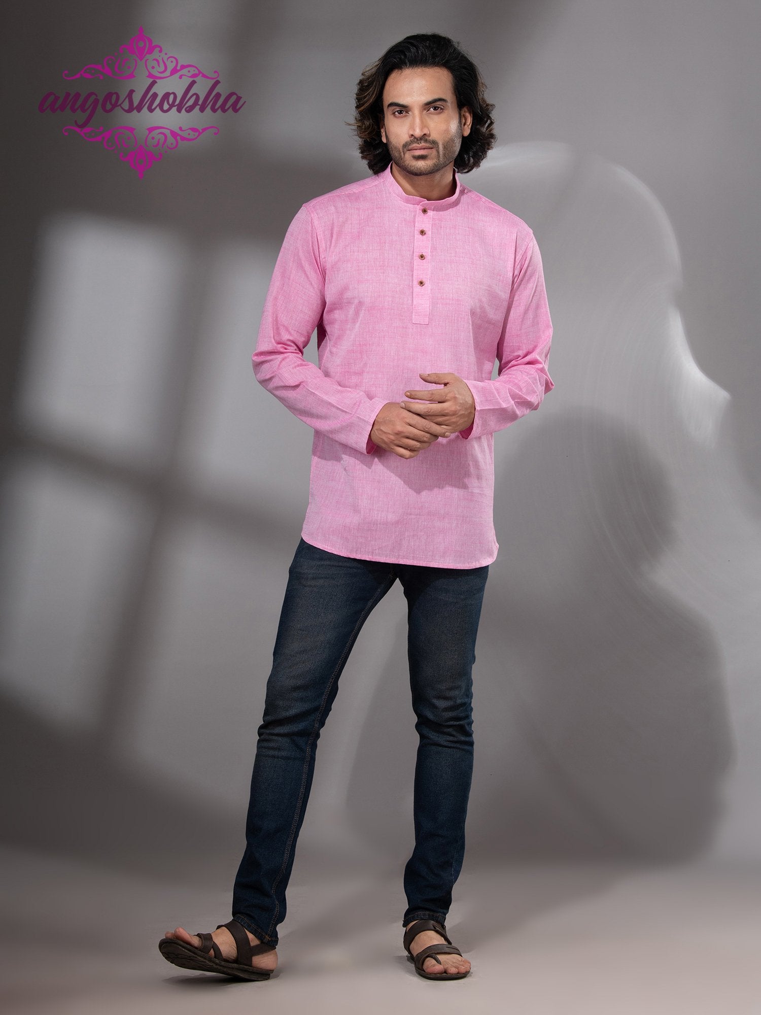 Blush Pink Cotton Men's Kurta