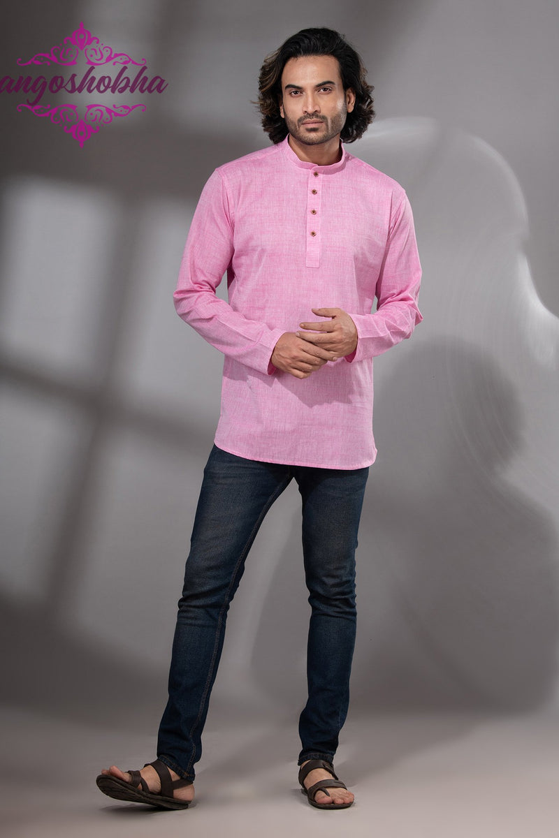 Blush Pink Cotton Men's Kurta