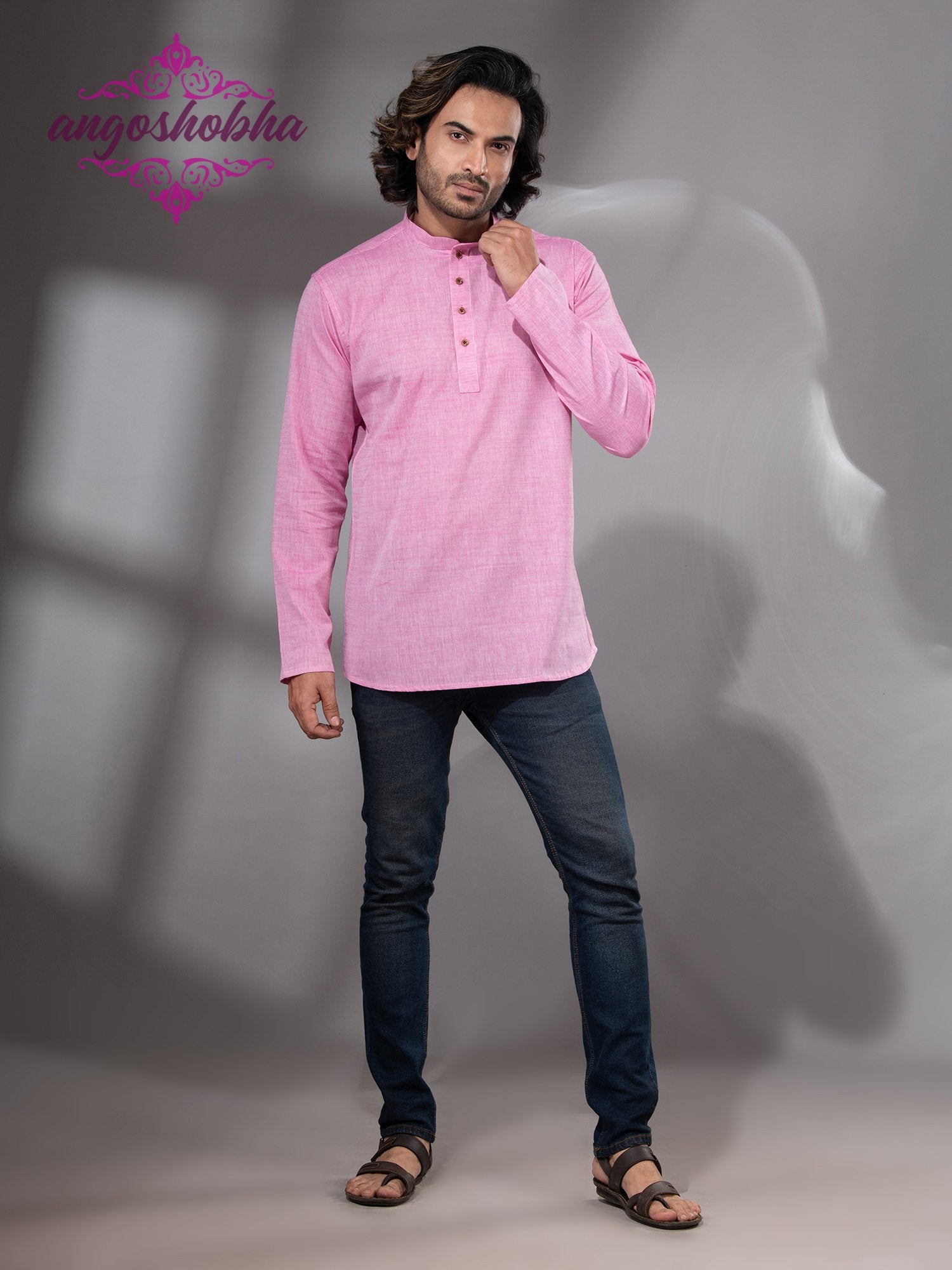 Blush Pink Cotton Men's Kurta