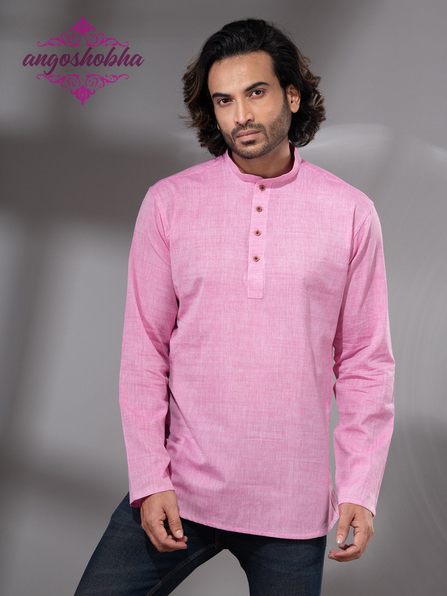 Blush Pink Cotton Men's Kurta