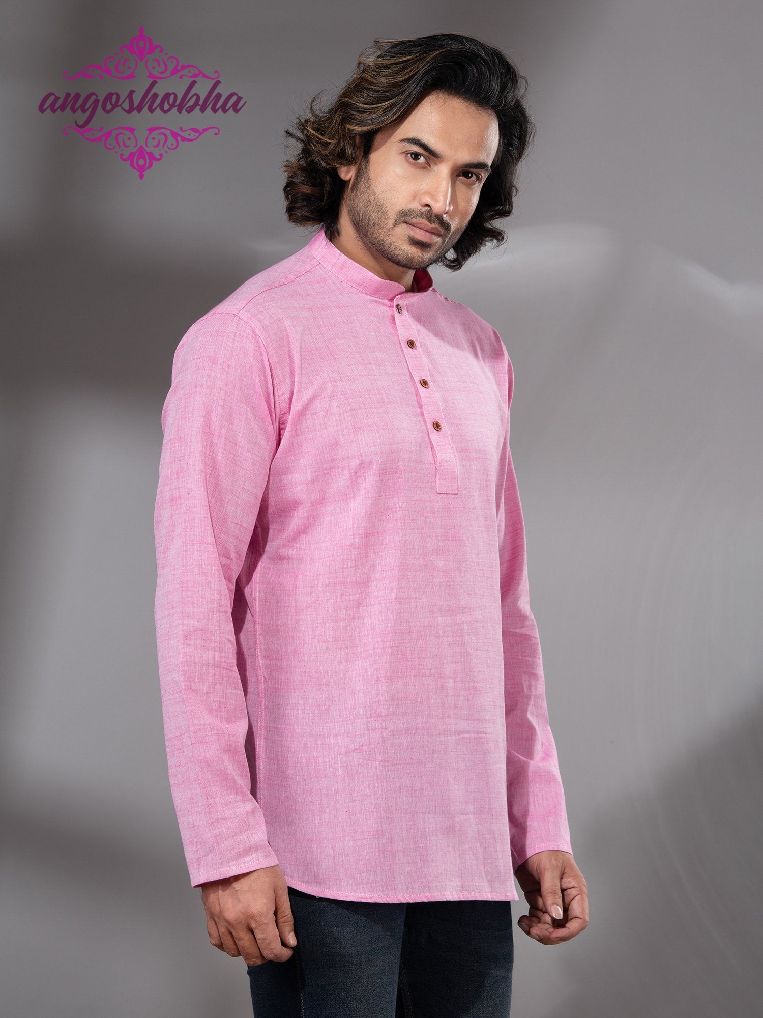 Blush Pink Cotton Men's Kurta