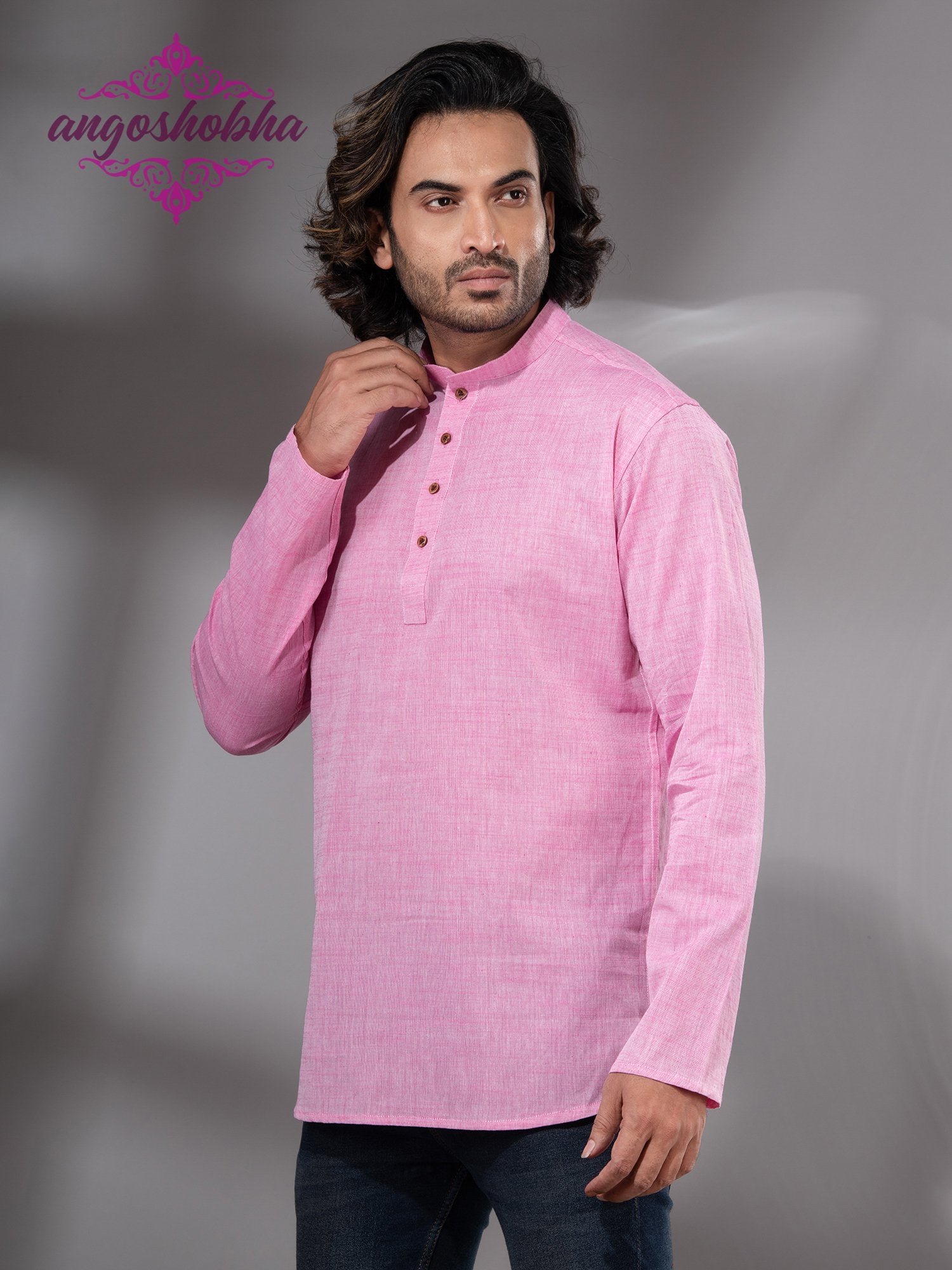 Blush Pink Cotton Men's Kurta