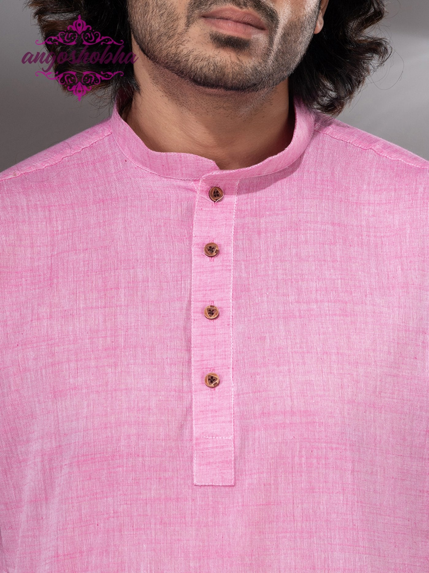 Blush Pink Cotton Men's Kurta