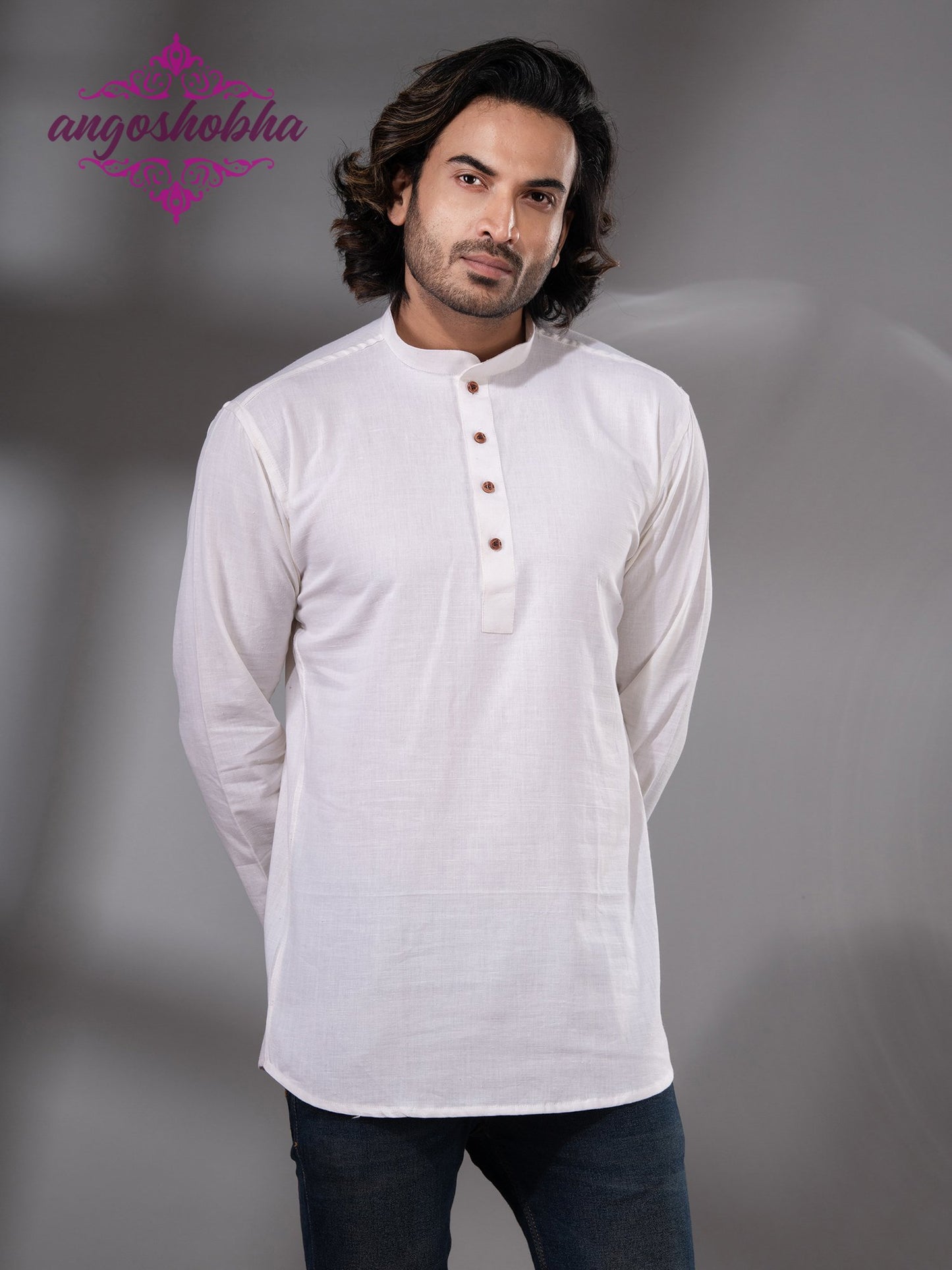 White Cotton Men's Kurta