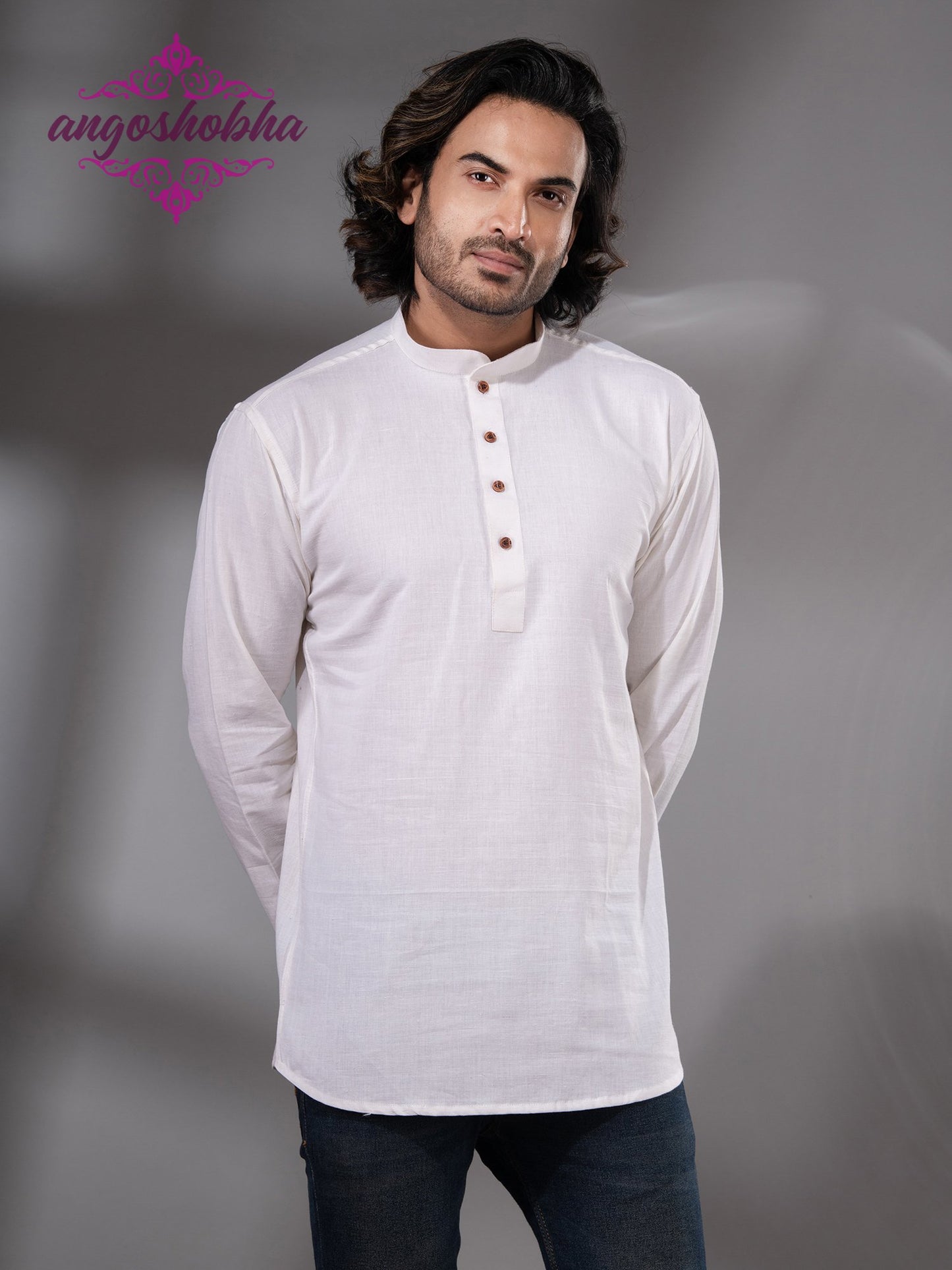 White Cotton Men's Kurta