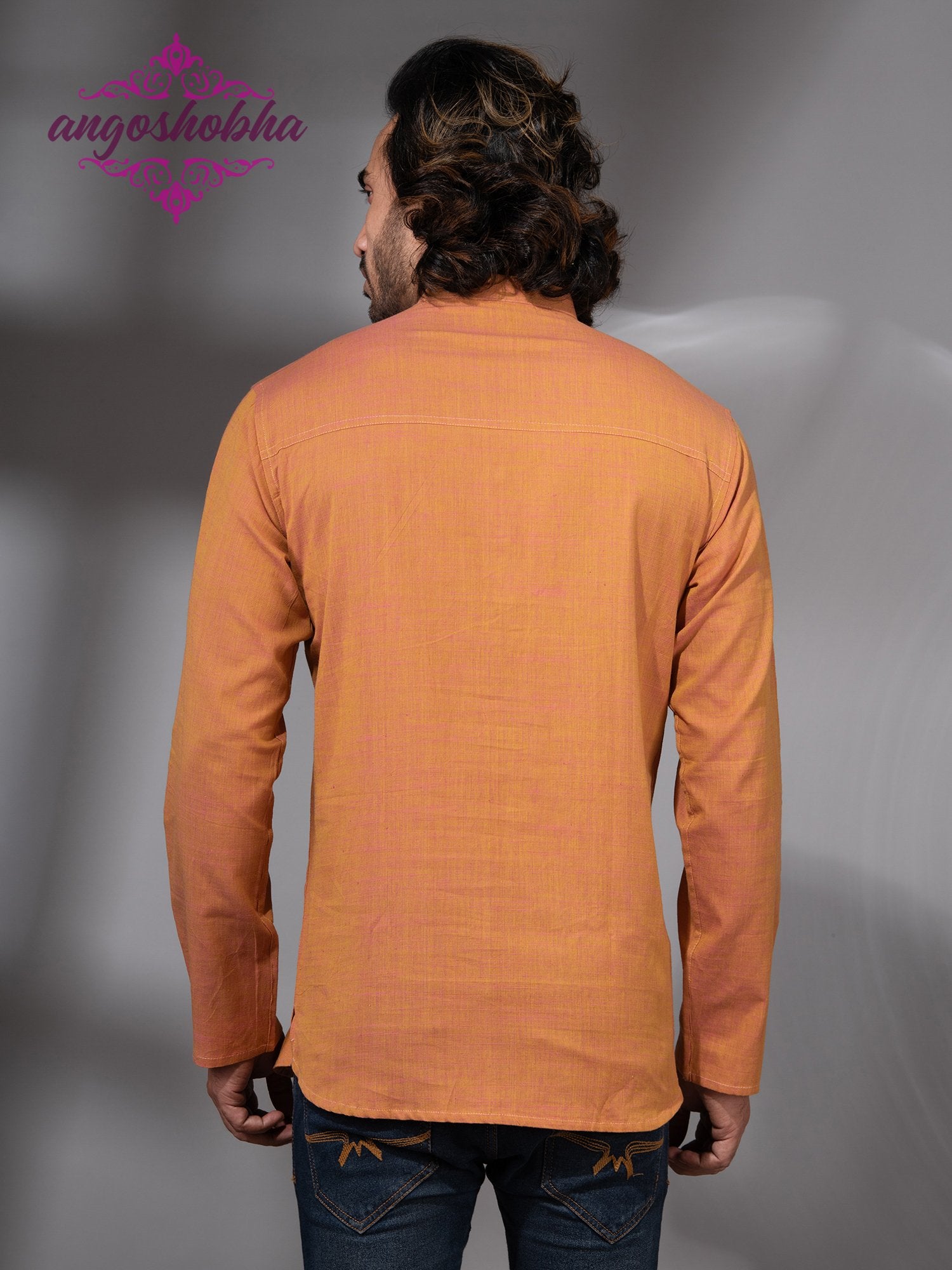 Mustard Cotton Men's Kurta
