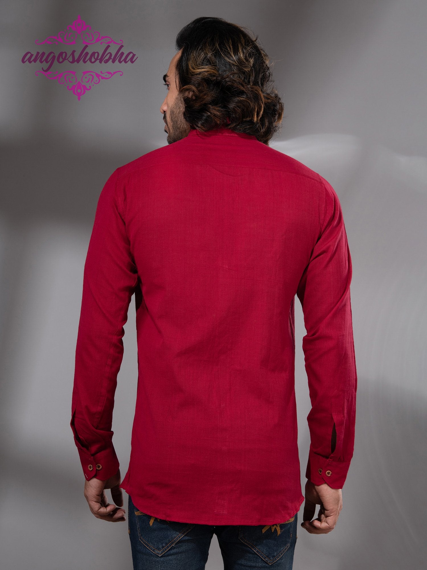 Red Cotton Men's Shirt