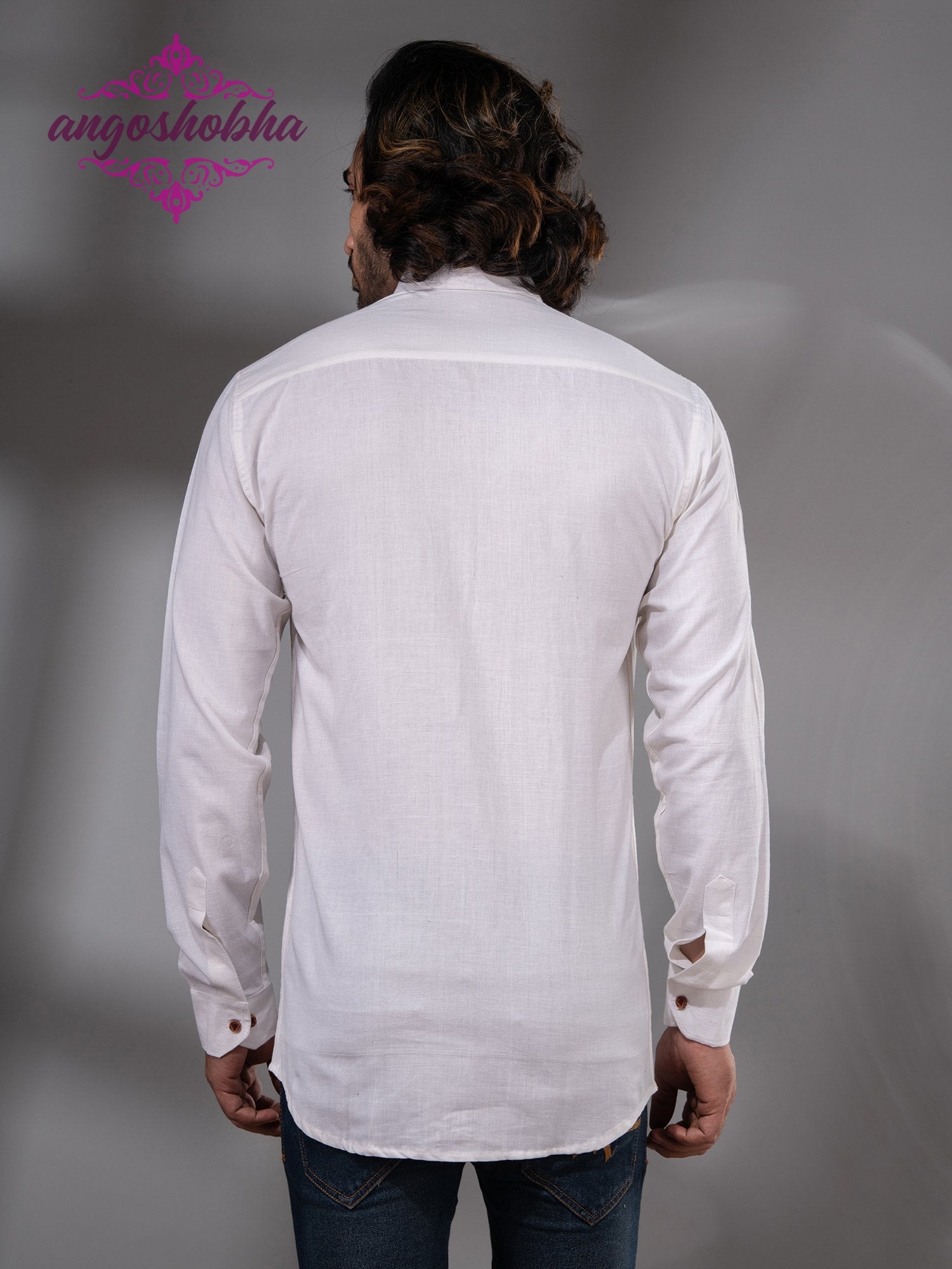 White Cotton Men's Shirt