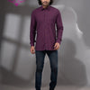 Plum Purple Cotton Men's Shirt