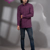 Plum Purple Cotton Men's Shirt