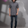 Grey Cotton Men's Shirt