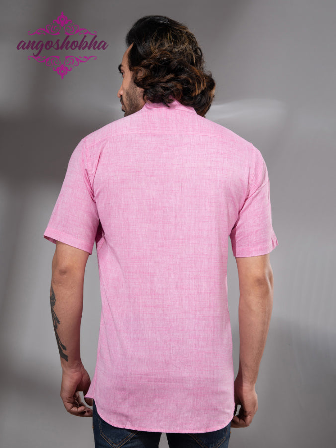 Blush Pink Cotton Men's Shirt
