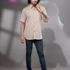 Cream Cotton Men's Shirt
