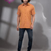 Mustard Cotton Men's Shirt