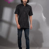 Black Cotton Men's Shirt