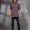 Dark Mauve Cotton Men's Shirt