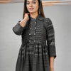 Black Cotton Bengal Handwoven Kurta Set